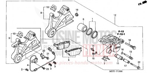 REAR BRAKE CALIPER CBF5004 de 2004